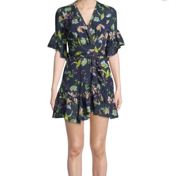 TANYA TAYLOR 2018 Garden Print Brandy Mini Dress size 4 - Picture 3 of 16